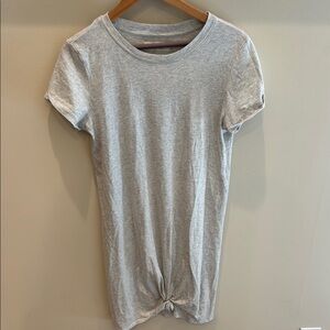 Lucky Brand Heather Gray casual Short Sleeve Tie dress